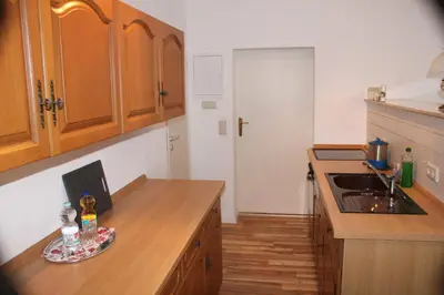 Küche/Küchenzeile in der Unterkunft Ferienwohnung am Mühlbach