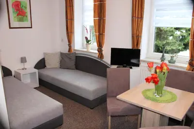 TV/Unterhaltungsangebot in der Unterkunft Ferienwohnung am Mühlbach