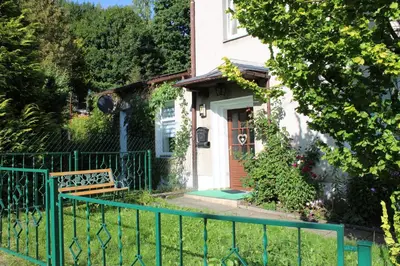 Ein Garten an der Unterkunft Ferienwohnung am Mühlbach