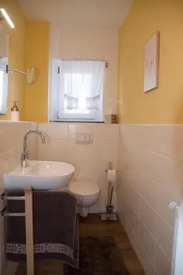 Ein Badezimmer in der Unterkunft Ferienwohnung Seenglück