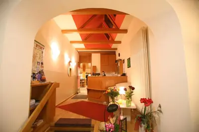 Ein Bett oder Betten in einem Zimmer der Unterkunft Hotel Am Kuhbogen