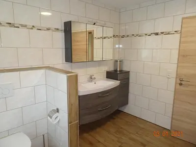 Ein Badezimmer in der Unterkunft Fichtelhaisla