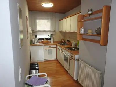 Küche/Küchenzeile in der Unterkunft Weindl's Ferienwohnung