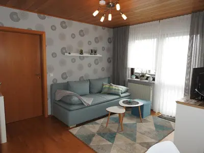Ein Sitzbereich in der Unterkunft Weindl's Ferienwohnung