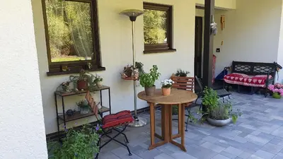 Ein Patio oder anderer Außenbereich in der Unterkunft Weindl's Ferienwohnung