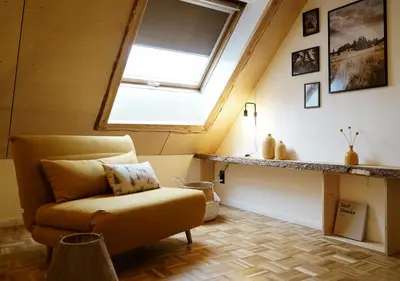 Ein Sitzbereich in der Unterkunft Chalet Anton
