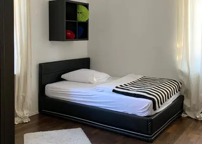 Ein Bett oder Betten in einem Zimmer der Unterkunft Apartment am Festspielpark