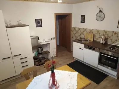 Küche/Küchenzeile in der Unterkunft Ferienwohnung am Marktplatz