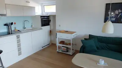 Küche/Küchenzeile in der Unterkunft Ferienwohnung sunset Weissenstadt
