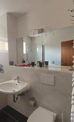 Ein Badezimmer in der Unterkunft Ferienwohnung sunset Weissenstadt