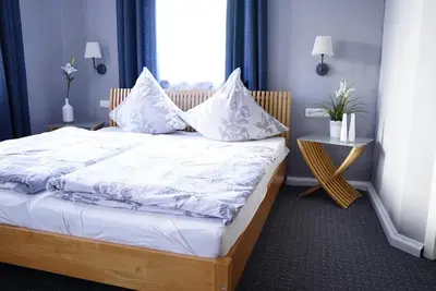 Ein Bett oder Betten in einem Zimmer der Unterkunft Nordlicht Hollfeld