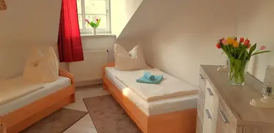 Ein Bett oder Betten in einem Zimmer der Unterkunft Villa Hoffnung