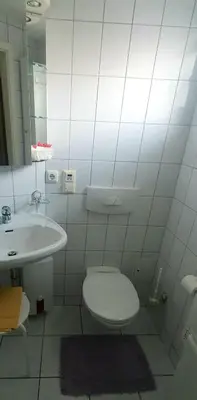 Ein Badezimmer in der Unterkunft Miniferienhaus Bad Elster