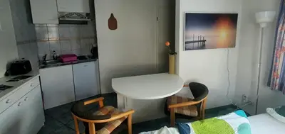 Küche/Küchenzeile in der Unterkunft Miniferienhaus Bad Elster