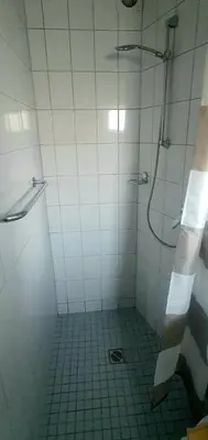 Ein Badezimmer in der Unterkunft Miniferienhaus Bad Elster
