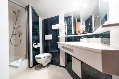 Ein Badezimmer in der Unterkunft Flößerstube