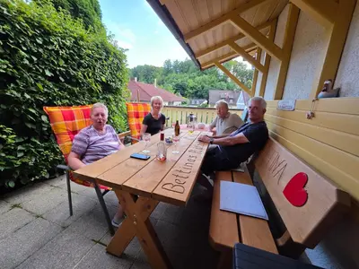 Getränke in der Unterkunft WaldZeit Gössweinstein, sonnige und ruhige Ferienwohnung in der Fränkischen Schweiz