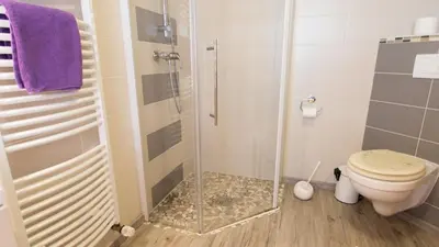 Ein Badezimmer in der Unterkunft Ferienwohnung Schultheiss
