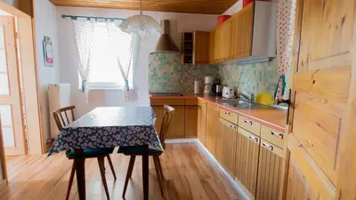 Küche/Küchenzeile in der Unterkunft Ferienwohnung Schultheiss