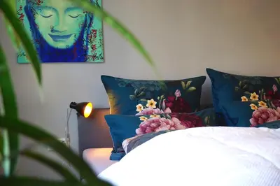 Ein Bett oder Betten in einem Zimmer der Unterkunft Ferienwohnung Schott
