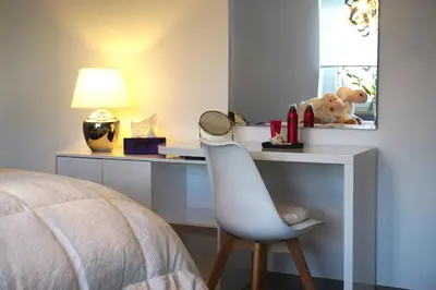 Ein Bett oder Betten in einem Zimmer der Unterkunft Ferienwohnung Schott
