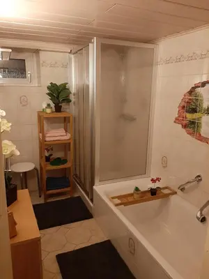Ein Badezimmer in der Unterkunft Ferienhaus Rosemarie Erlbach Vogtland