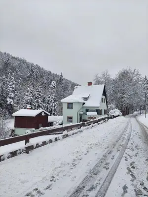 Ferienhaus Rosemarie Erlbach Vogtland im Winter