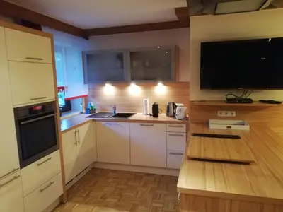 Küche/Küchenzeile in der Unterkunft Ferienwohnung Neuhaus