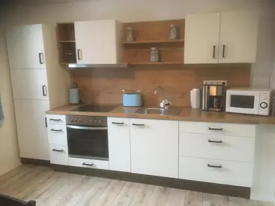 Küche/Küchenzeile in der Unterkunft Ferienwohnung Schlossberg 2