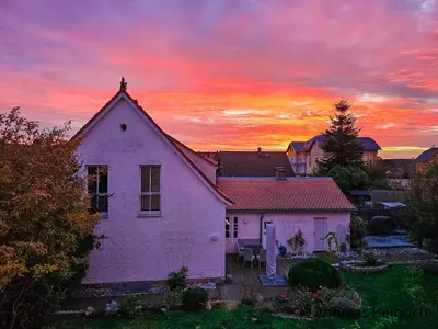 Blick auf den Sonnenuntergang/Sonnenaufgang von des Ferienhauses aus oder aus der Nähe