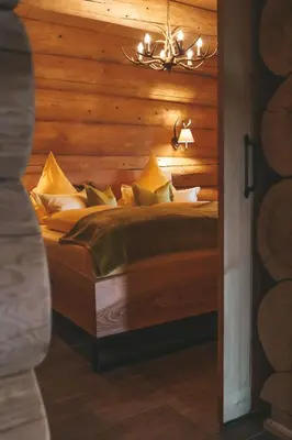Ein Bett oder Betten in einem Zimmer der Unterkunft Landhaus Auszeit