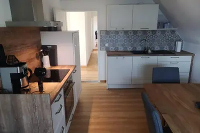 Küche/Küchenzeile in der Unterkunft Ruhig gelegene, top moderne Ferienwohnung - Hot Tub und Sauna gegen Aufpreis