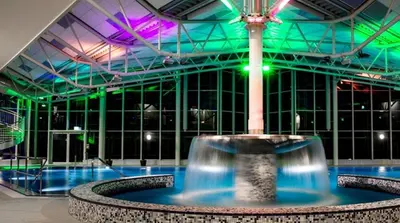 Der Swimmingpool an oder in der Nähe von Ferienhaus Nr 18B, Feriendorf Hagbügerl, Bayr Wald