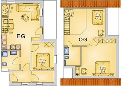 Grundriss der Unterkunft Ferienhaus Nr 18A3, Feriendorf Hagbügerl, Bayr Wald