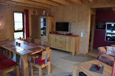 TV/Unterhaltungsangebot in der Unterkunft Ferienhaus Nr 5C, Feriendorf Hagbügerl, Bayr Wald