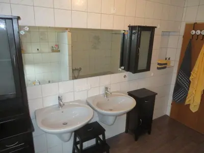 Ein Badezimmer in der Unterkunft Ferienhaus Waldblick