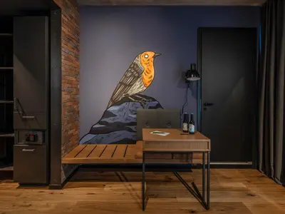 Ein Sitzbereich in der Unterkunft Liebesbier Urban Art & Smart Hotel