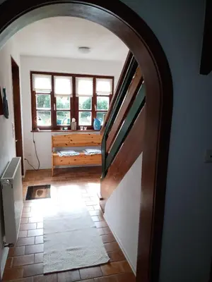 Ein Bett oder Betten in einem Zimmer der Unterkunft Ferienwohnung Tretter