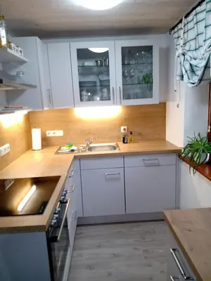 Küche/Küchenzeile in der Unterkunft Ferienwohnung Tretter
