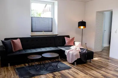 Ein Sitzbereich in der Unterkunft Schöne Ferienwohnung in Oberkotzau am Fichtelgebirge