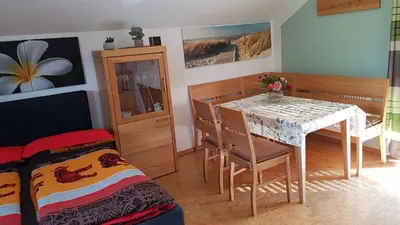 Ein Bett oder Betten in einem Zimmer der Unterkunft Ferienwohnung Robl