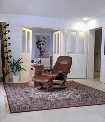 Ein Sitzbereich in der Unterkunft Club Dres