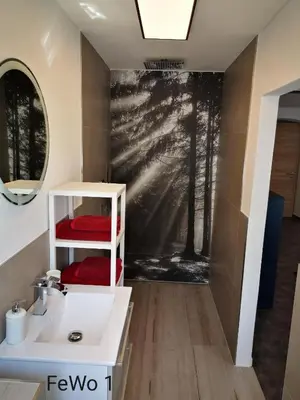 Ein Badezimmer in der Unterkunft Kutscherhaus