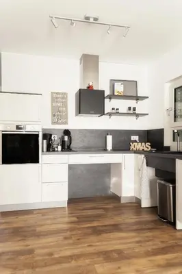 Küche/Küchenzeile in der Unterkunft Ferienwohnung Bergäcker