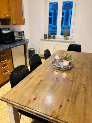 Küche/Küchenzeile in der Unterkunft moderne Ferienwohnung am Stadtwald von Plauen