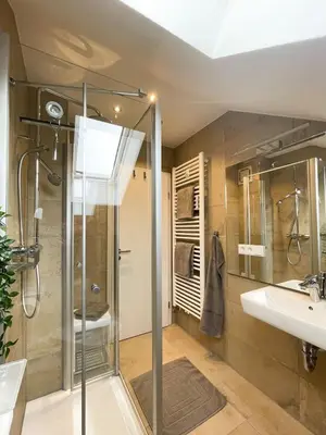 Ein Badezimmer in der Unterkunft Ferienwohnung am Alexbad