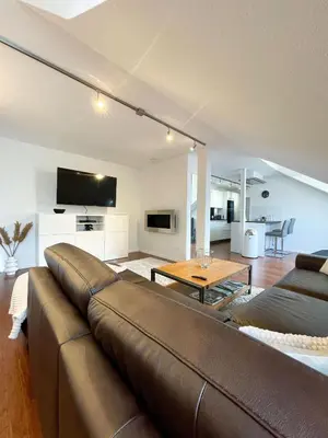 Küche/Küchenzeile in der Unterkunft Ferienwohnung am Alexbad