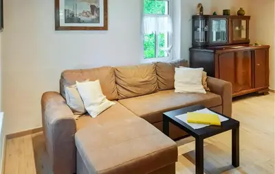 Ein Sitzbereich in der Unterkunft Ferienhaus Am Trieberweg S