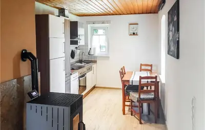 Küche/Küchenzeile in der Unterkunft Ferienhaus Am Trieberweg S
