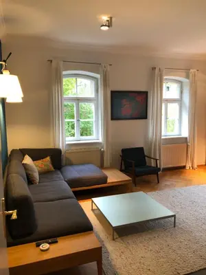 Ein Sitzbereich in der Unterkunft Haus mit Geschichte in Mähring